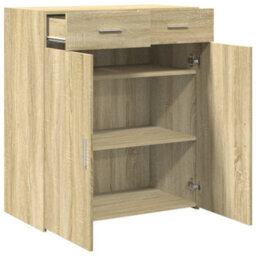 Berkfield Sideboard Sonoma Oak 80X42.5X93 Cm Engineered Wood - thumbnail 7