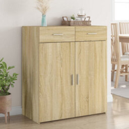 Berkfield Sideboard Sonoma Oak 80X42.5X93 Cm Engineered Wood - thumbnail 1