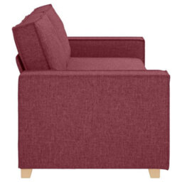 Vidaxl 3-Seater Sofa Wine Red 220 X 78 X 84 Cm Fabric - thumbnail 5