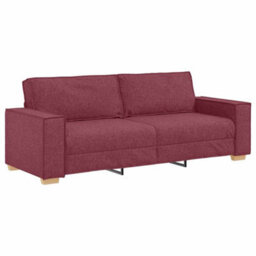Vidaxl 3-Seater Sofa Wine Red 220 X 78 X 84 Cm Fabric - thumbnail 2