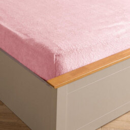 Ohs Teddy Fleece Fitted Bed Sheet Soft Thermal, Pink - Double - thumbnail 2