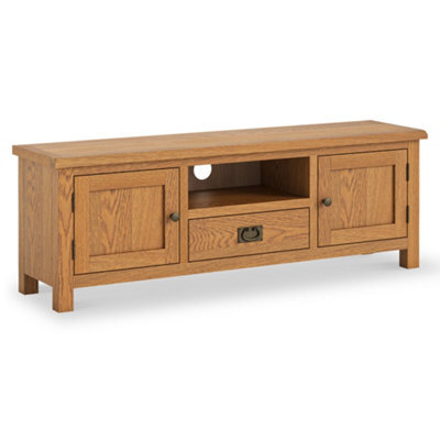 Surrey Oak 140Cm Tv Unit - Fully Assembled By Roseland Furniture - image 1