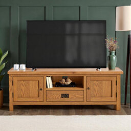 Surrey Oak 140Cm Tv Unit - Fully Assembled By Roseland Furniture - thumbnail 2
