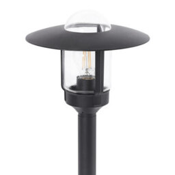 Beliani Outdoor Bollard Lamp Tizu Black - thumbnail 4