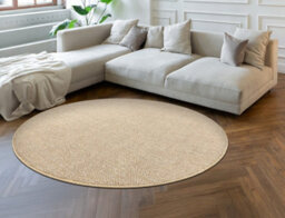 RugsX Carpet Casablanca Loom Circle Beige, Loop, Soft Indoor & Outdoor Circle 133 Cm - thumbnail 1