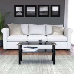 Avf Classic 80 X 40Cm Glass Side Table - Black - thumbnail 4