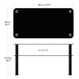 Avf Classic 80 X 40Cm Glass Side Table - Black - thumbnail 5