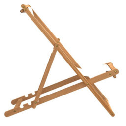 Berkfield Deck Chair Teak 56X105X96 Cm Cream - thumbnail 3