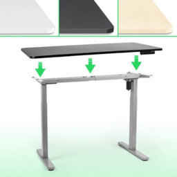 Duronic Tm12 Gy Sit Stand Desk Frame, Height Adjustable, Memory Function, Electric Single Motor/2 Stage - Base Frame Only - Grey - thumbnail 6