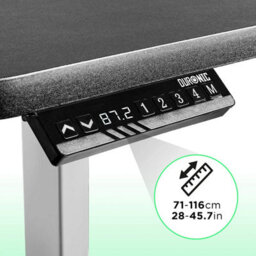 Duronic Tm12 Gy Sit Stand Desk Frame, Height Adjustable, Memory Function, Electric Single Motor/2 Stage - Base Frame Only - Grey - thumbnail 5