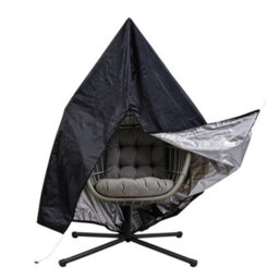 MonsterShop Hanging Egg Chair Grey Rattan Swing Garden Hammock With Cushion Outdoor Indoor - thumbnail 7