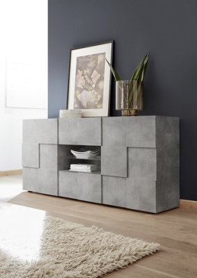 FurniComp LTD Furnicomp Lyon 2 Door 2 Drawer Concrete Grey Sideboard - image 1