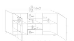 FurniComp LTD Furnicomp Lyon 2 Door 2 Drawer Concrete Grey Sideboard - thumbnail 4