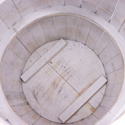 Serenityy Barrel-Style Table Whitewash Natural Finish, Outdoor Storage, 60Cm H X 48.5Cm W - thumbnail 2