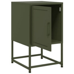 Berkfield Bedside Cabinets 2 Pcs Olive Green 36X39X60.5 Cm Steel - thumbnail 9