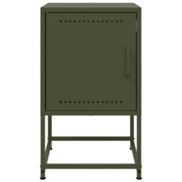 Berkfield Bedside Cabinets 2 Pcs Olive Green 36X39X60.5 Cm Steel - thumbnail 5