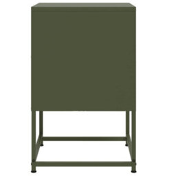 Berkfield Bedside Cabinets 2 Pcs Olive Green 36X39X60.5 Cm Steel - thumbnail 7