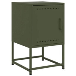 Berkfield Bedside Cabinets 2 Pcs Olive Green 36X39X60.5 Cm Steel - thumbnail 6