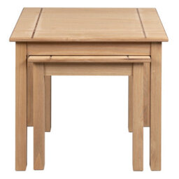 Mews Panama Nest Of Tables Country House Solid Pine Wood Light Fiesta Wax - thumbnail 3