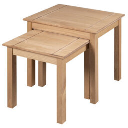 Mews Panama Nest Of Tables Country House Solid Pine Wood Light Fiesta Wax - thumbnail 7