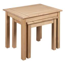 Mews Panama Nest Of Tables Country House Solid Pine Wood Light Fiesta Wax - thumbnail 6