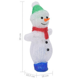 Berkfield Led Christmas Acrylic Snowman Figure Indoor And Outdoor 30Cm - thumbnail 9