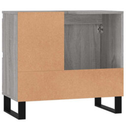 Berkfield Industrial Bathroom Cabinet Grey Sonoma 65X33X60 Cm Engineered Wood - thumbnail 7