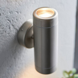 Up & Down Twin Outdoor Wall Light - 2 X 7W Gu10 Led Marine Grade Stainless Steel - thumbnail 5