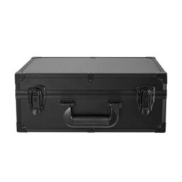 Living And Home Black Portable Adjustable Led Lighted Cosmetic Train Case Travel Beauty Box With Mirror - thumbnail 3