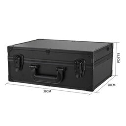 Living And Home Black Portable Adjustable Led Lighted Cosmetic Train Case Travel Beauty Box With Mirror - thumbnail 5