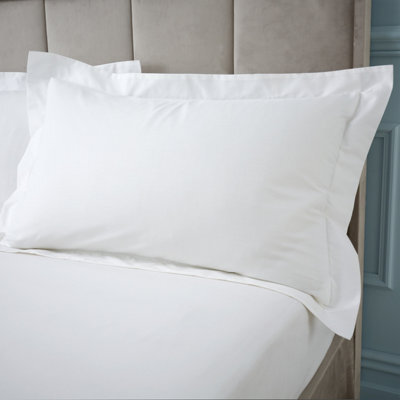 Bianca Fine Linens 180 Thread Count Egyptian Cotton Oxford 50X75Cm + Border Pillow Case With Envelope Closure White - image 1