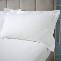 Bianca Fine Linens 180 Thread Count Egyptian Cotton Oxford 50X75Cm + Border Pillow Case With Envelope Closure White