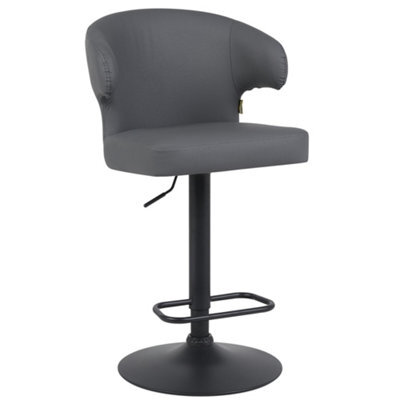 Hnnhome Embrace Faux Leather Swivel Breakfast Kitchen Bar Stool (Grey) - image 1