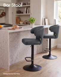 Hnnhome Embrace Faux Leather Swivel Breakfast Kitchen Bar Stool (Grey) - thumbnail 2
