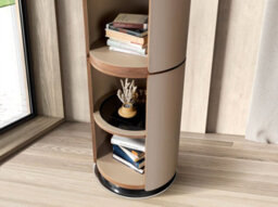 Angel Cerda Walnut And Mink Leatherette Shelf - thumbnail 5