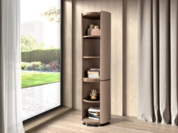 Angel Cerda Walnut And Mink Leatherette Shelf - thumbnail 3
