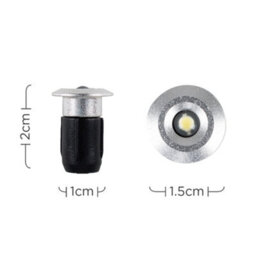 Valuelights 10 Pack Ip67 Rated 15mm White Led Round Decking Kitchen Plinth Lights Kit - thumbnail 7
