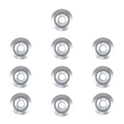 Valuelights 10 Pack Ip67 Rated 15mm White Led Round Decking Kitchen Plinth Lights Kit - thumbnail 1
