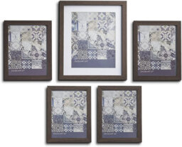 Nielsen Waterloo 5 Piece Gallery Picture Frame Set Charcoal Grey Black - thumbnail 1