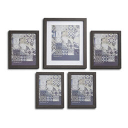 Nielsen Waterloo 5 Piece Gallery Picture Frame Set Charcoal Grey Black - thumbnail 3