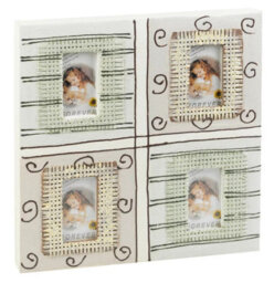 Urbn-Living 4 Slot 10X6Cm Green & Brown Photo Frame For Childrens Room Wall Decor - thumbnail 4