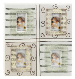 Urbn-Living 4 Slot 10X6Cm Green & Brown Photo Frame For Childrens Room Wall Decor - thumbnail 3