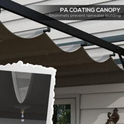 Outsunny 3 X 3(M) Pergola With Retractable Roof And Aluminium Frame, Grey - thumbnail 5