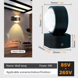 Led Wall Lamp Waterproof Indoor/outdoor Garden Light For Home Decor - thumbnail 3
