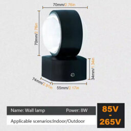 Led Wall Lamp Waterproof Indoor/outdoor Garden Light For Home Decor - thumbnail 2