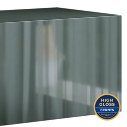 Heze Furniture Joyce Wall Mounted Tv Unit Modern Plain Gloss Finish 200Cm - Black Gloss - thumbnail 5