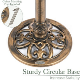 Christow Chrisow Garden Ornate Resin Birdbath With Rustic Metal Effect - thumbnail 4