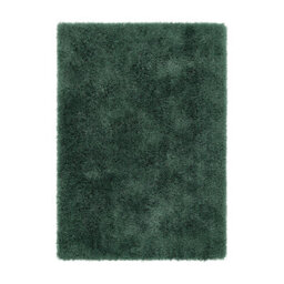 Green Shaggy Rug, 50mm Thickness Anti-Shed Easy To Clean Rug, Modern Shaggy Rug For Bedroom & Dining Room-140Cm X 200Cm - thumbnail 1