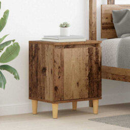 Berkfield Old Wood Bedside Table Old Wood Solid Reclaim Wood 40 X 30 X 50 Cm - thumbnail 1