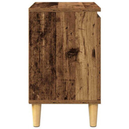 Berkfield Old Wood Bedside Table Old Wood Solid Reclaim Wood 40 X 30 X 50 Cm - thumbnail 7